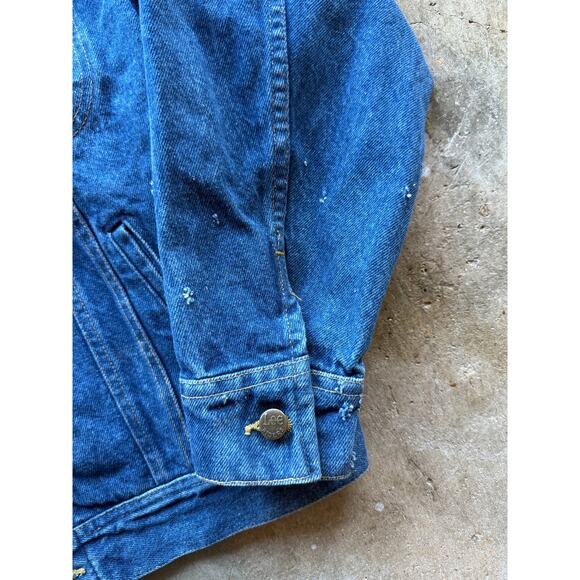 Vintage 90s Lee Denim Trucker Jean Jacket Size 40 Regular Size Medium - Picture 7 of 8